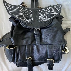 Angle Wing Leather Backpack
